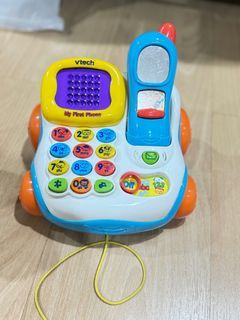 vtech toy telephone with numbers and alphabet (working)