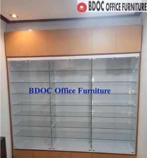wall mounted display glass shelves  / office partition / office table / office furniture
