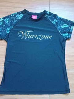 Wave Zone Womens Swimwear Rash Guard Size 14 Black Authentic Preloved