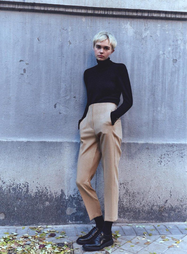 Zara Hight-waist Trouser (Category: Other Bottoms) located in Quezon City. Submitted by kryss_ (Listing ID 1299578325, Image 1). Description: Zara High-waist Trouser in Small (Beige) Condition: 10/10 (not altered) Original price: 2,395 Selling price: 2,000 RFS: No longer using it.