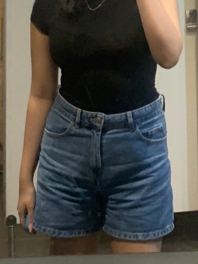 zara denim high waist mom shorts (Category: Shorts) located in Marikina City. Submitted by xoxooes (Listing ID 1294622012, Image 3). Description: — rfs: i have a new one — fits 28-30” waist — comfortable!! i love this shorts — no lowballing — orig zara:) ♡ payment through gcash or bank transfer courier is strictly grab & gogoexpress or you book it with your preferred courier!.