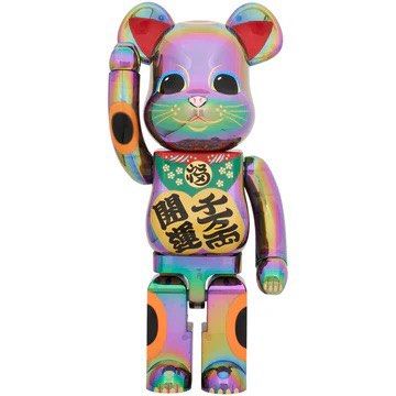 BE@RBRICK 1000% MANEKI NEKO CLEAR CHROME