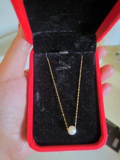 18k Gold Necklace with South Sea Peal Pendant