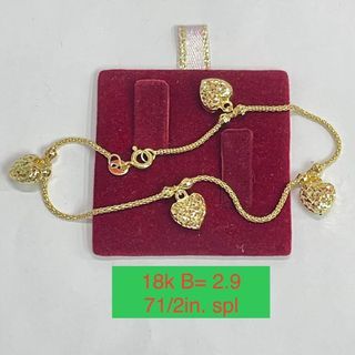 18K Saudi Gold Bracelet with Charms
