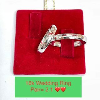 18K Saudi White Gold Wedding Ring