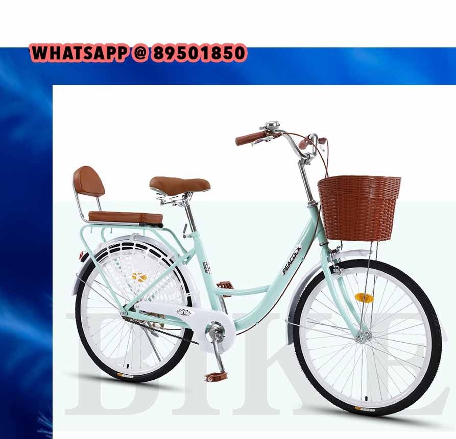 26 inch 1 Speed Peacock Turquoise Blue Lady Bike Women Bike City adult male commuter 16