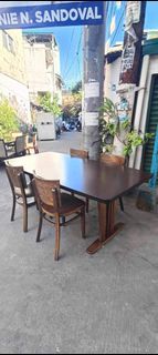 4 Seaters All Wood Dining Furniture Set, Good Condition Branded from Japan, Pre-loved  Materials: So
