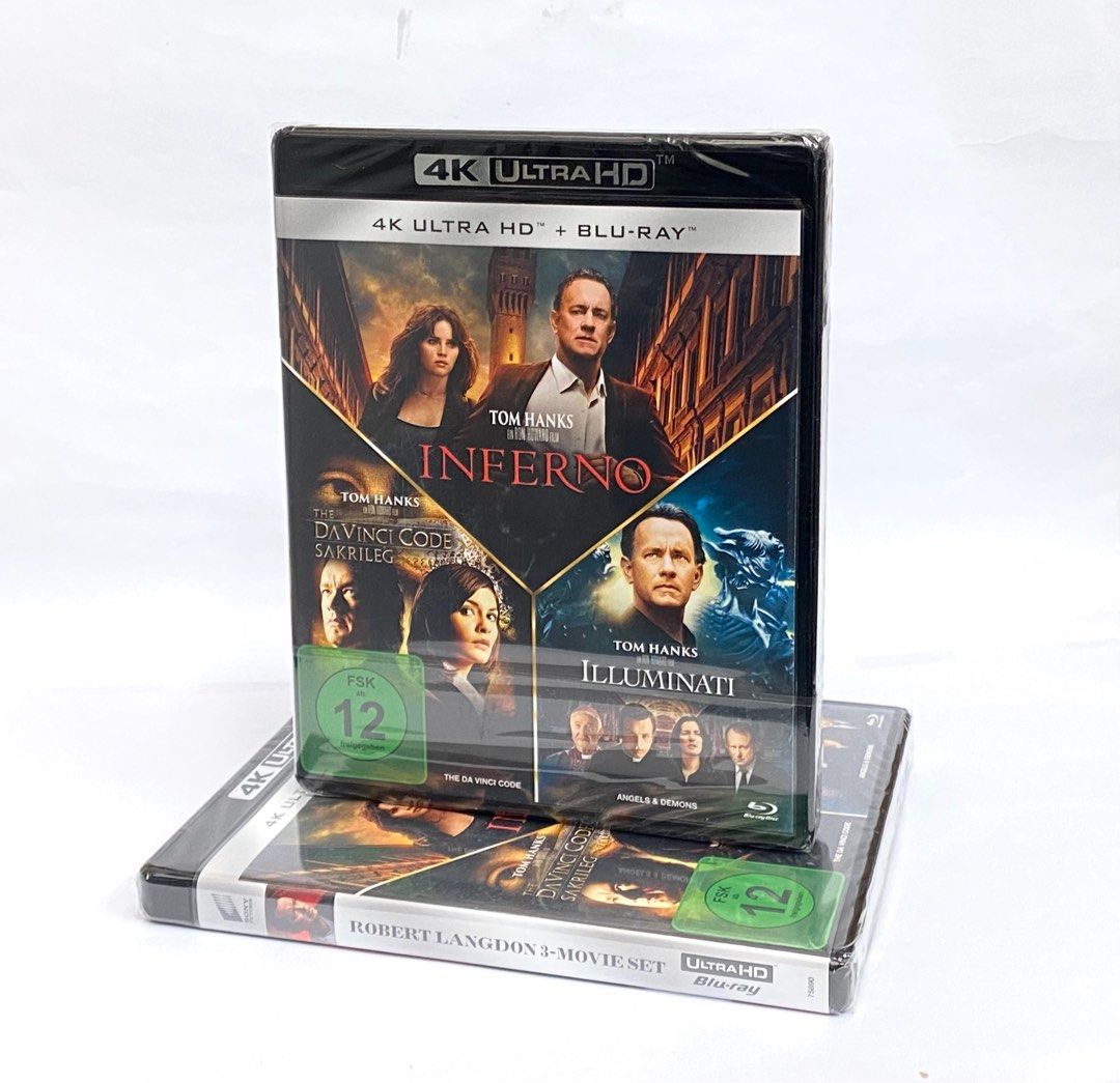 4K藍光Blu-ray 《The Da Vinci Code 達文西密碼三部曲》精裝Box set盒 