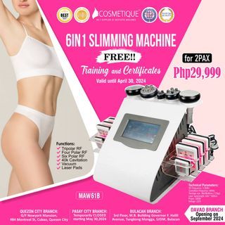 6IN1 RF SLIMMING MACHINE WITH FREE TRAINING