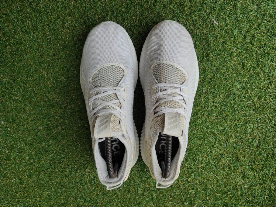 Adidas Alphabounce Chalk White Running Sport Sneakers 6.5uk Men s Fashion Footwear Sneakers on Carousell