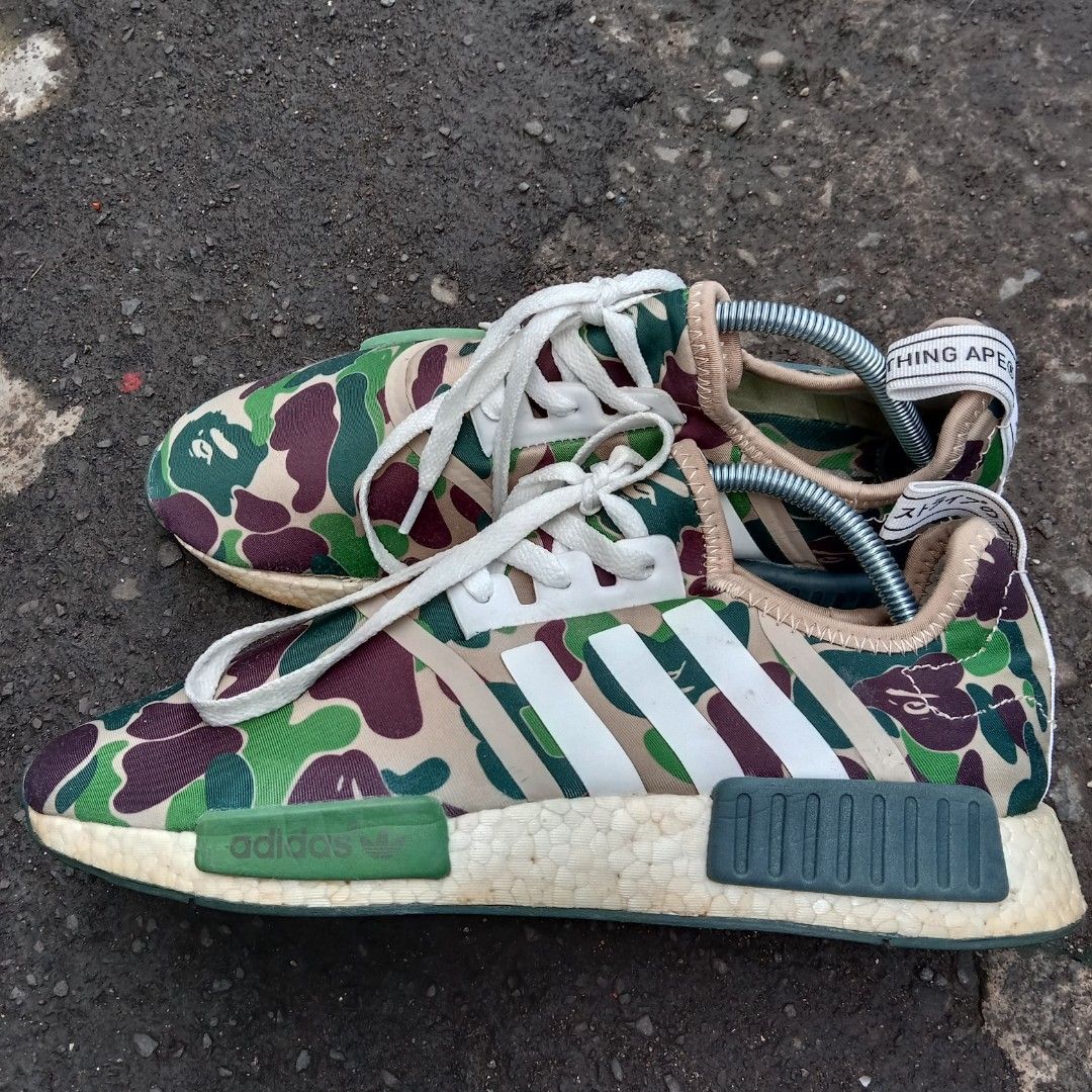 Adidas nmd bape green camo deals