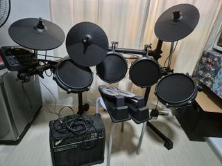 Alesis Turbo Mesh electric drum set complete with amplifier