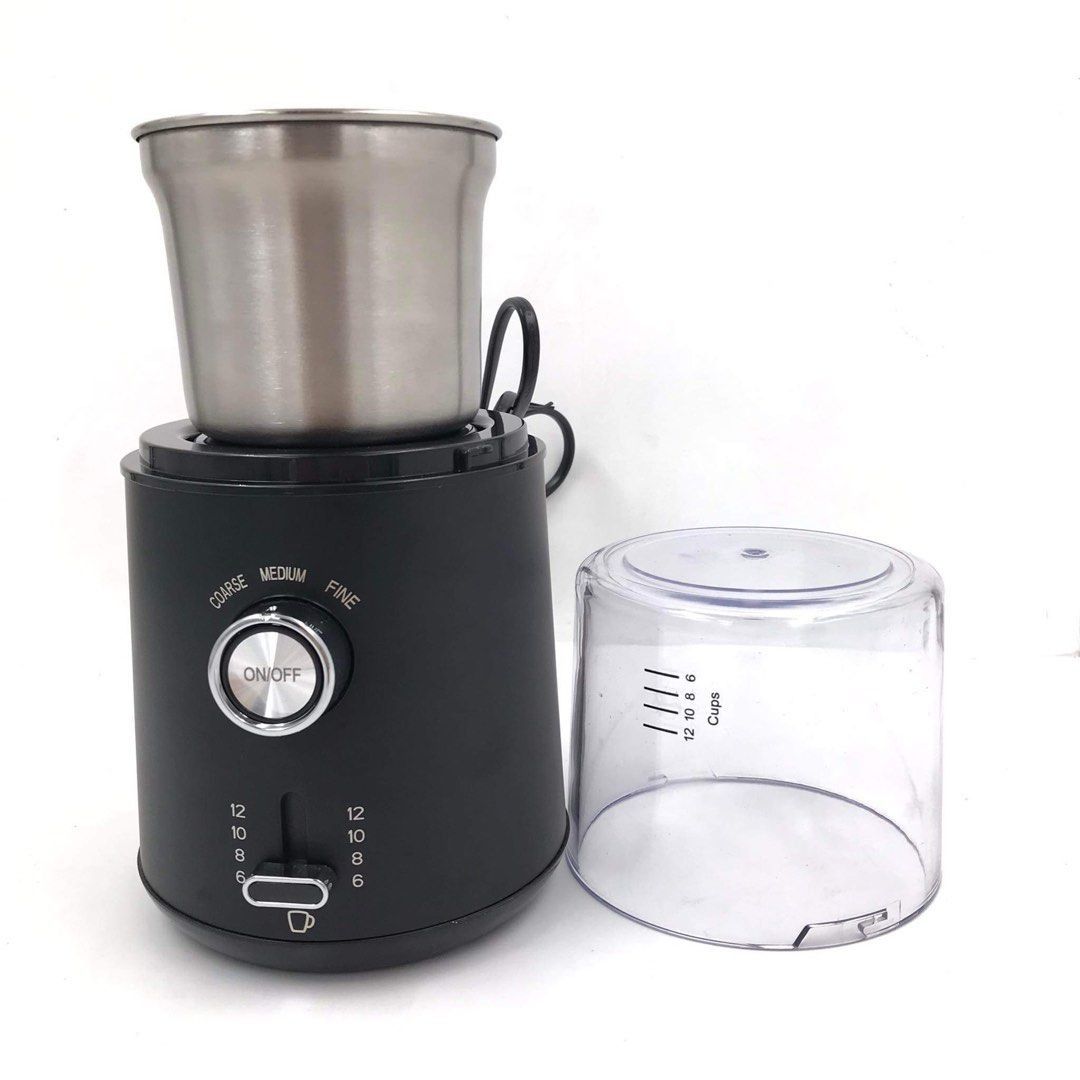 ANKO Electric Coffee Grinder 220volts (Category: Coffee Machines & Makers) located in Pasay City. Submitted by enrico_appliances (Listing ID 1299703162, Image 3). Description: -Power Rating: 220-240V ~ 50-60Hz / 200 Watts -Unit Model: CG9701B-SA -Features: 85g grinder capacity; 3 grind settings; Stainless steel bowl; Stainless steel blade -Equipped with stainless steel grind blade with thickness of 1mm -Has a lid cover in order to avoid spreading