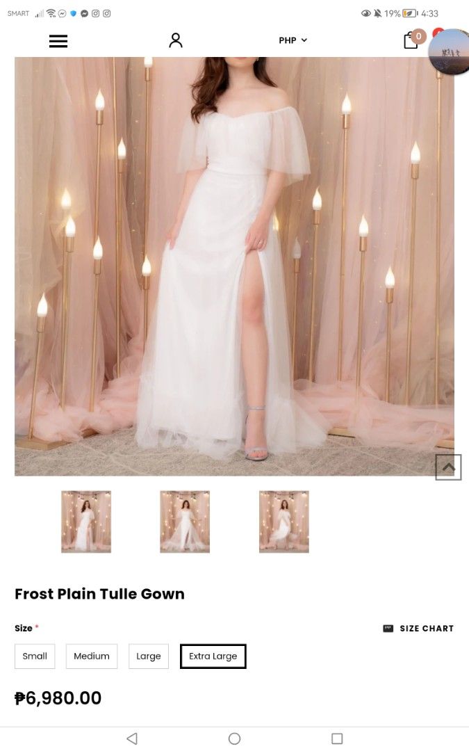 Apartment 8 Tulle White Gown (Category: Evening dresses & gowns) located in Mabalacat. Submitted by thriftte (Listing ID 1299692948, Image 3). Description: Used once (mga 4 hrs lang) see last photo for actual 😊.