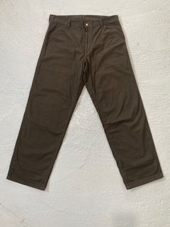 Authentic Carhartt Chocolate Brown Soft lightweight fabric Regular Pants for Men’s, Waistline is 34-35