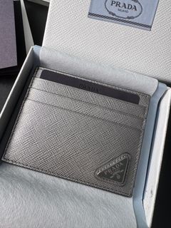 Authentic Prada Card Holder Silver