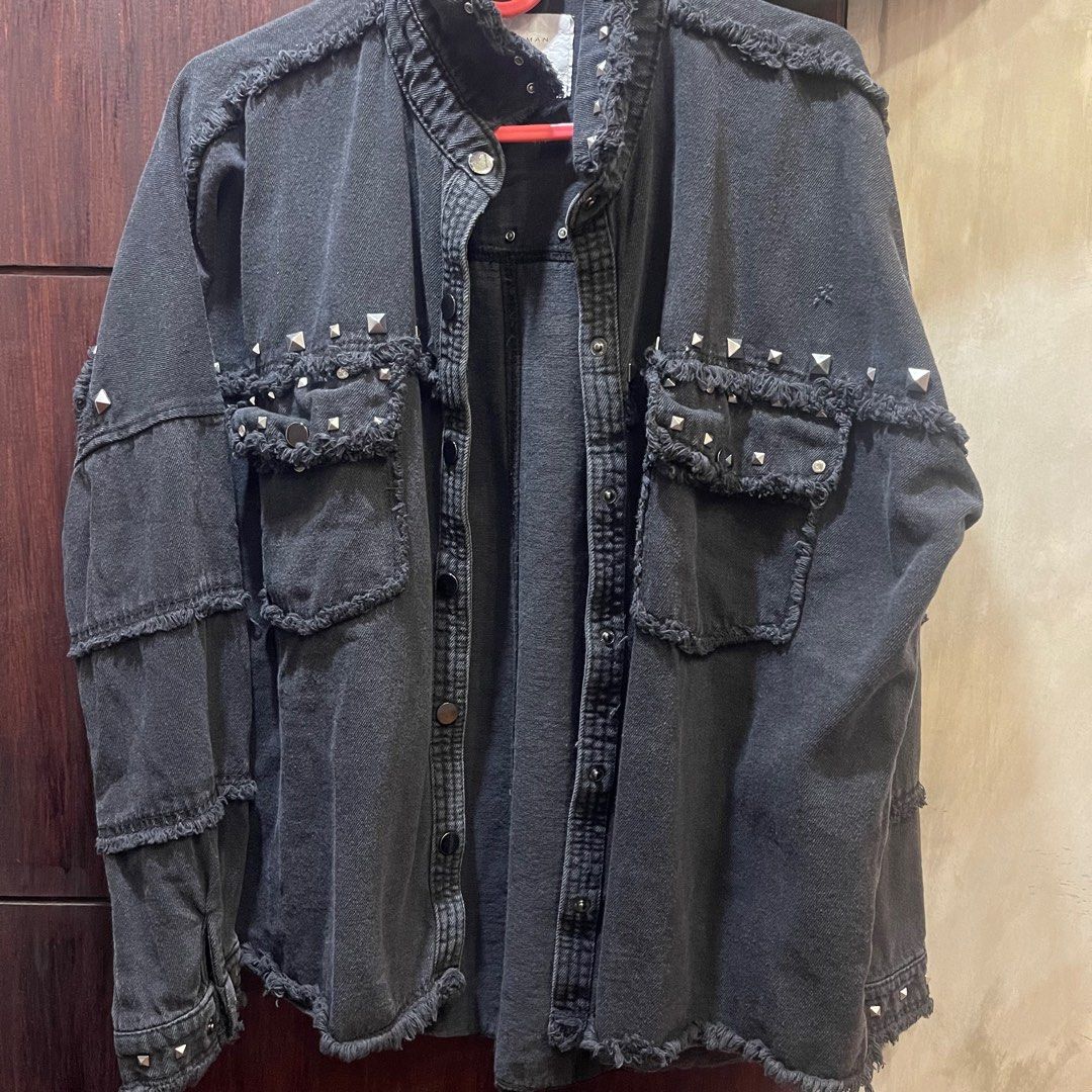 Zara studded jacket cheap