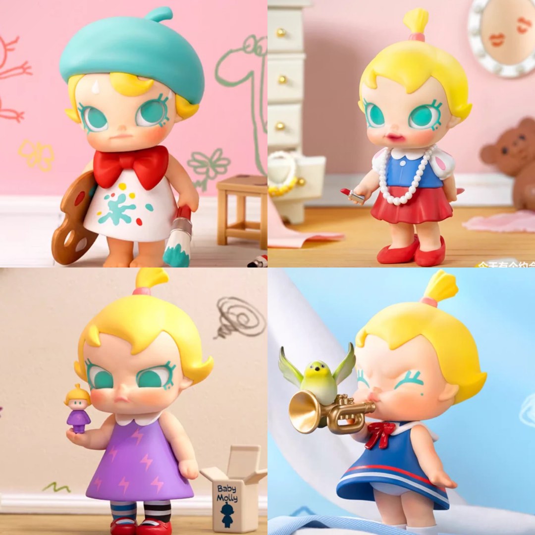 [未開封]POPMART baby molly 4セット 未開封]POPMART baby molly 4セット（Baby Molly Future Painter