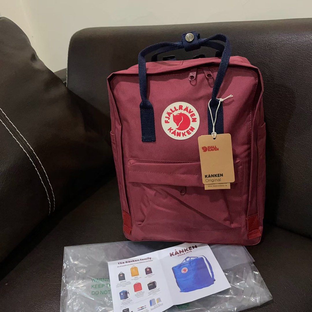 BAG FJALLRAVEN KANKEN MAROON STRAP NAVY CLASSIC