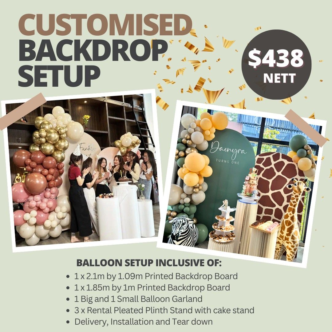 Balloon Backdrop Setup Hobbies Toys Stationery Craft Occasions