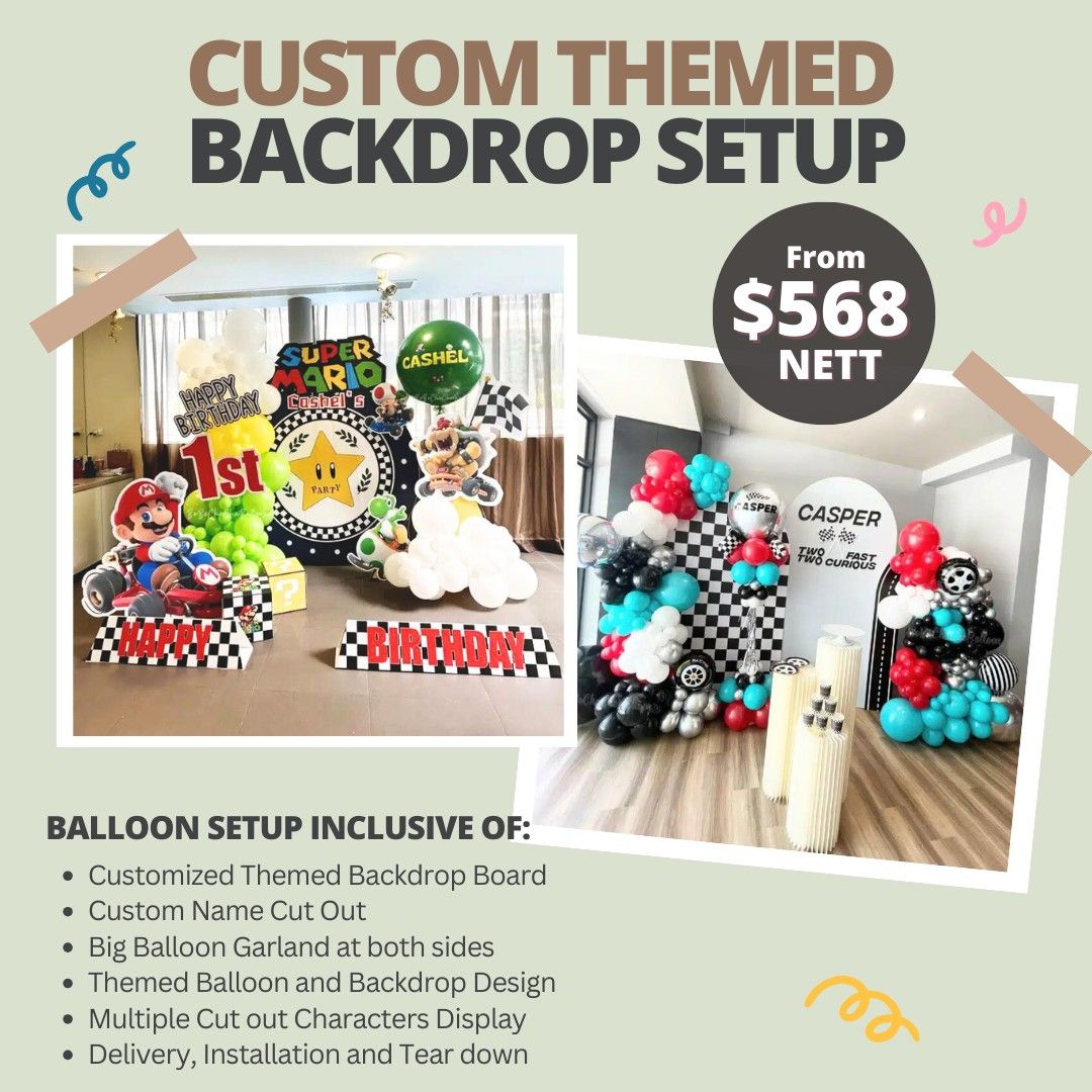 Balloon Backdrop Setup Hobbies Toys Stationery Craft Occasions