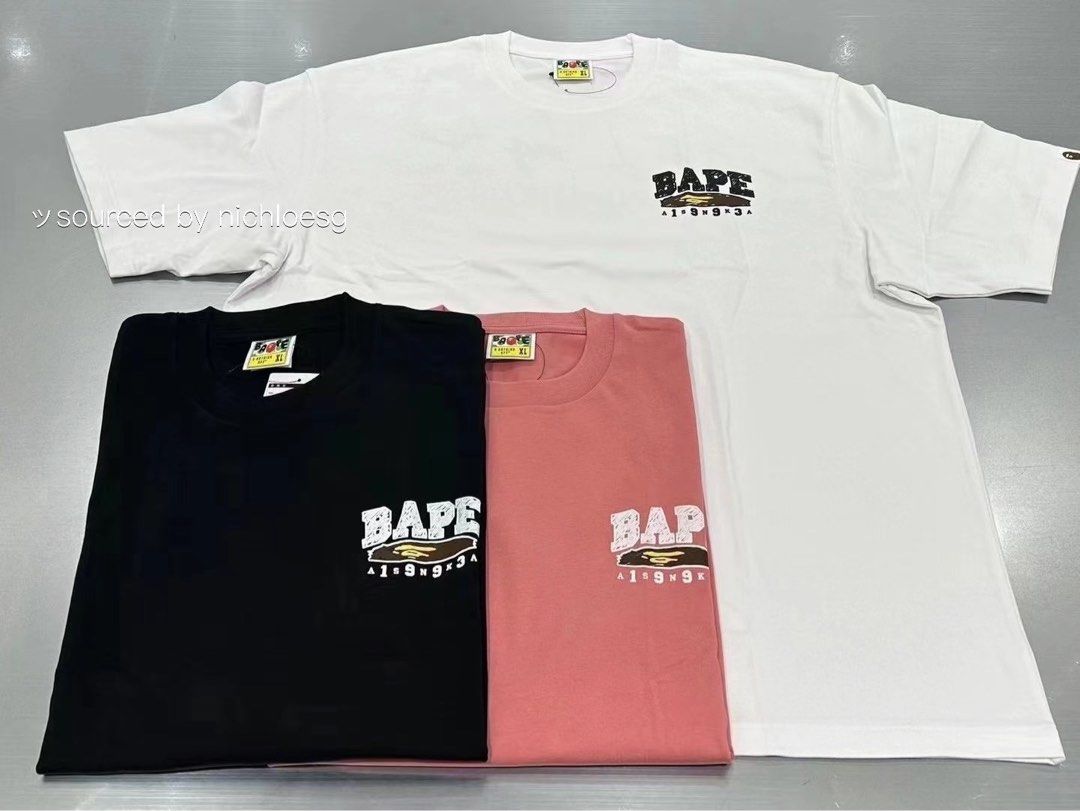 BAPE HAND DRAW BAPE RELAXED FIT TEE, Men's Fashion, Tops Sets