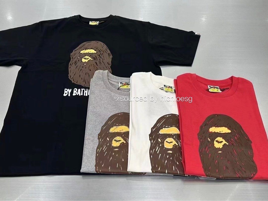 BAPE HAND DRAW BY BATHING APE TEE, Men's Fashion, Tops Sets