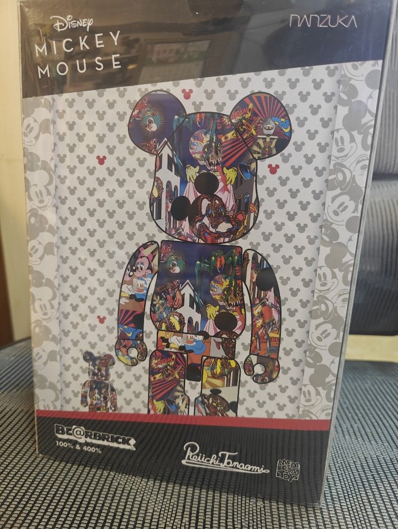 Bearbrick Mickey Mouse 田名網敬一100% 400%, 興趣及遊戲, 玩具& 遊戲 