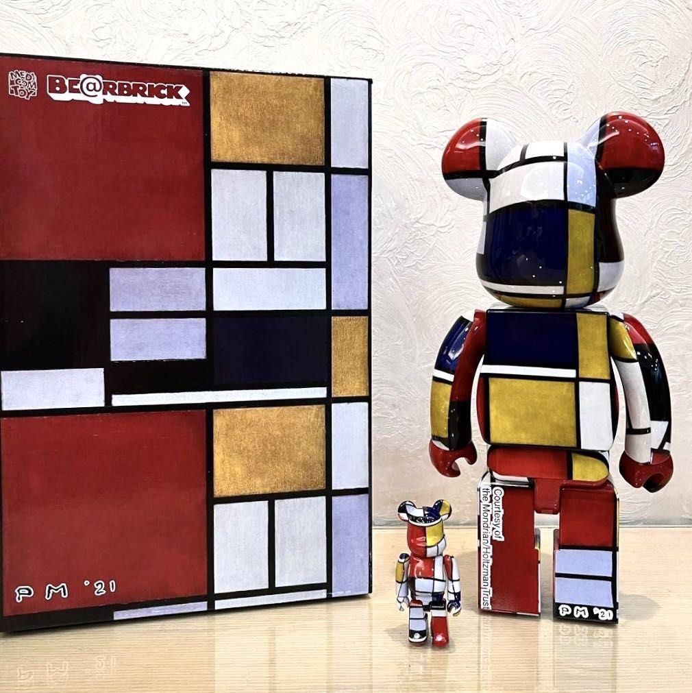 BE@RBRICK Piet Mondrian 100%&400%（Medicom Toy Piet Mondrian