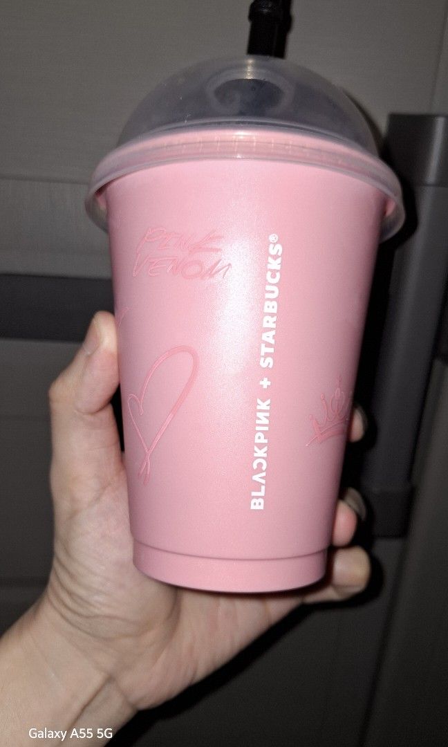 Black Pink Limited Edition Cup Reusable (Category: Water Bottles & Tumblers) located in Pasig City. Submitted by zorocrash (Listing ID 1299722148, Image 2). Description: Starbucks Black Pink Tumbler. Limited Edition. Tall Size..