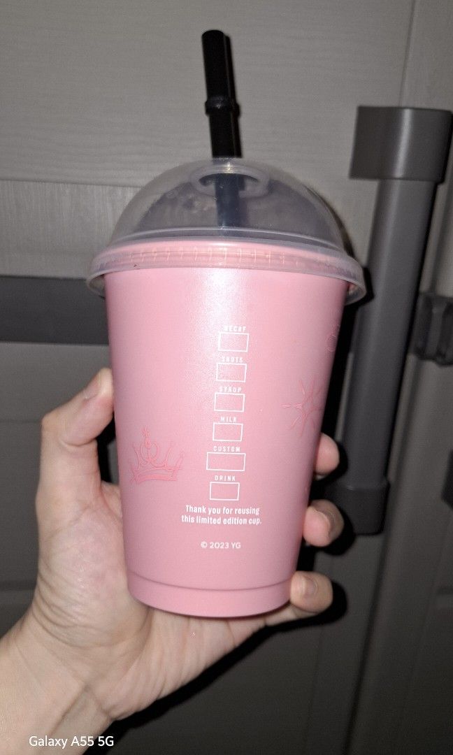 Black Pink Limited Edition Cup Reusable (Category: Water Bottles & Tumblers) located in Pasig City. Submitted by zorocrash (Listing ID 1299722148, Image 3). Description: Starbucks Black Pink Tumbler. Limited Edition. Tall Size..