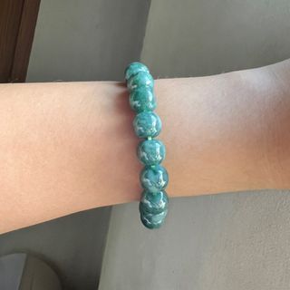 Blue Water Jade Abacus Bead Bracelet