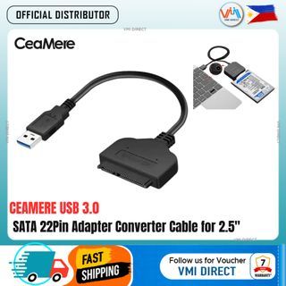 CEAMERE SATA CABLE 0.2M USB Cable Easy Compatibility High Speed Transfer Data for Laptop Desktop PC