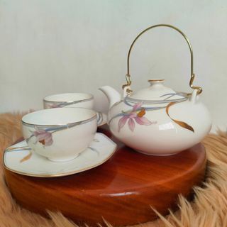 CERAMIC Tea Set Floral Design