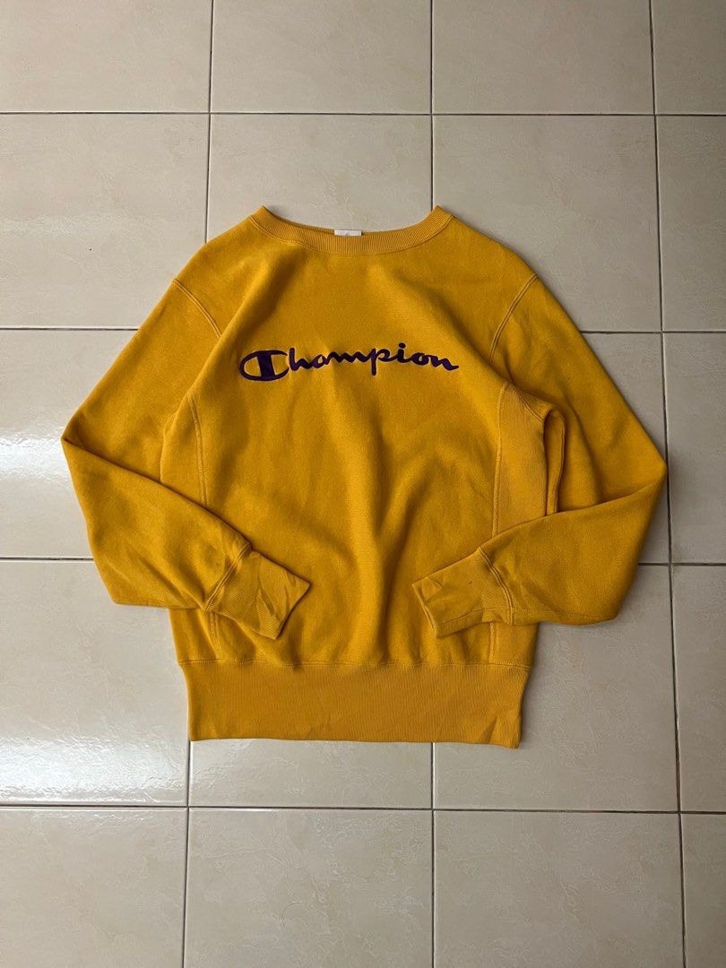 Mustard champion sweatshirt shop