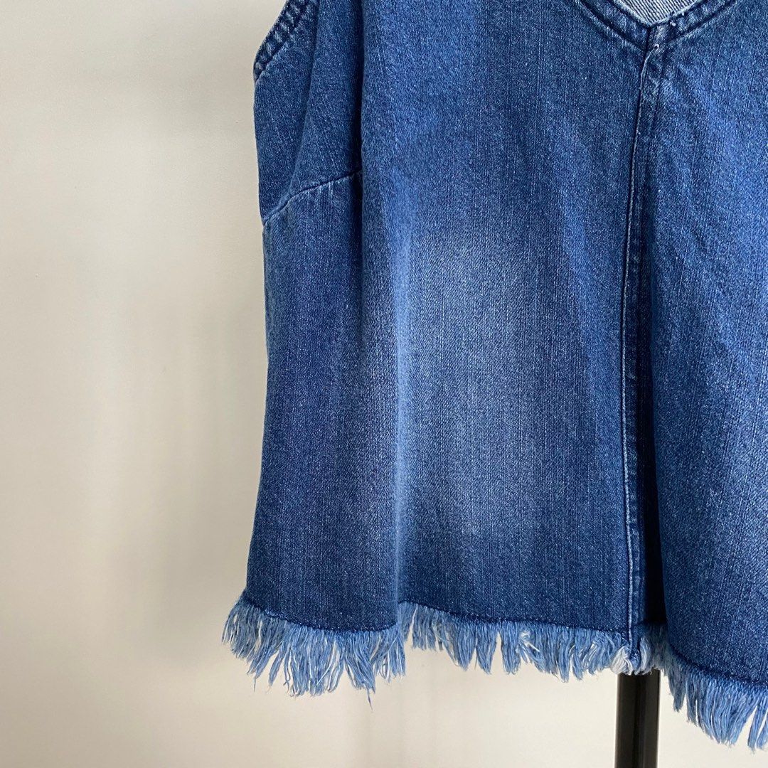 Denim Sleeveless Blouse (Category: Sleeveless) located in Manila. Submitted by justlive (Listing ID 1299665549, Image 3). Description: Used once Good as new Brand: Surplus.
