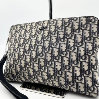 Dior Clutch Bag Oblique Trotter Jacquard Leather