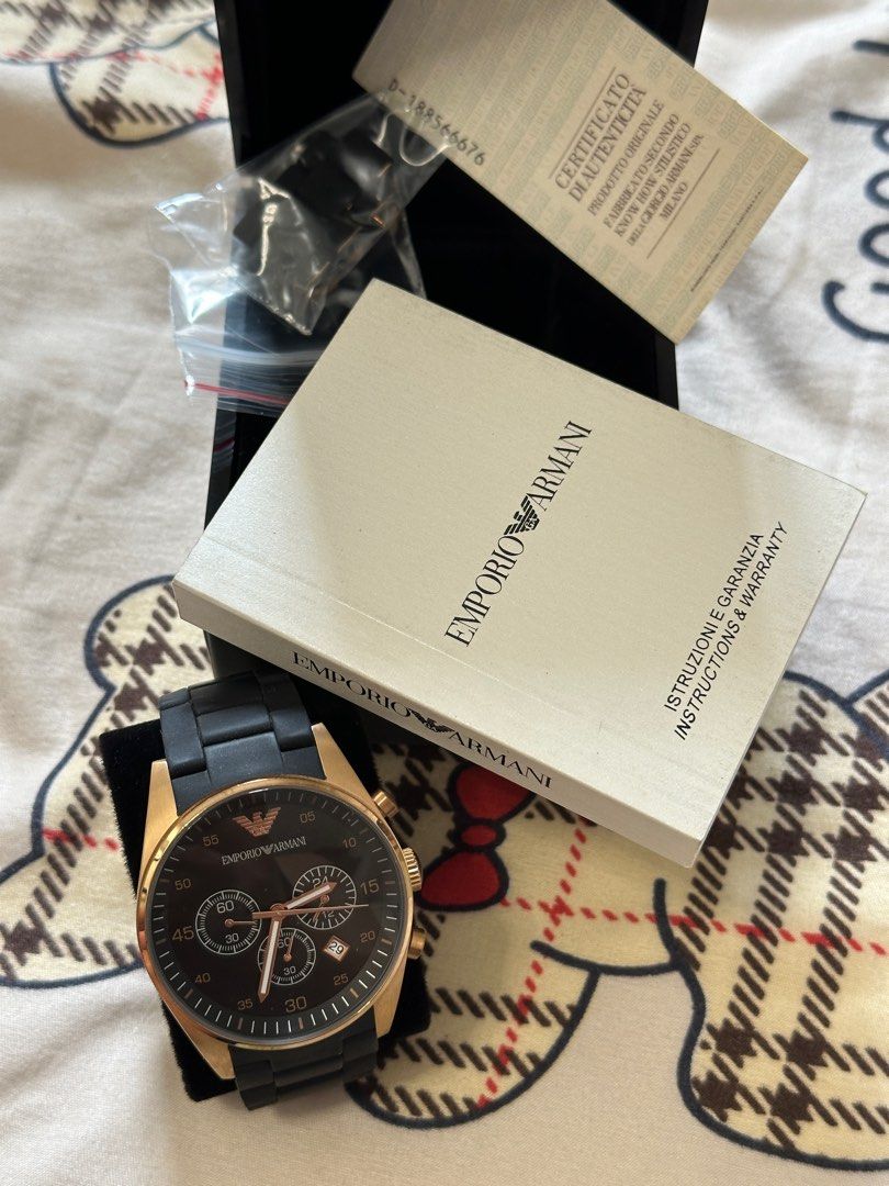 Emporio Armani AR5905 Chronograph Sportivo Watch Luxury Watches on Carousell