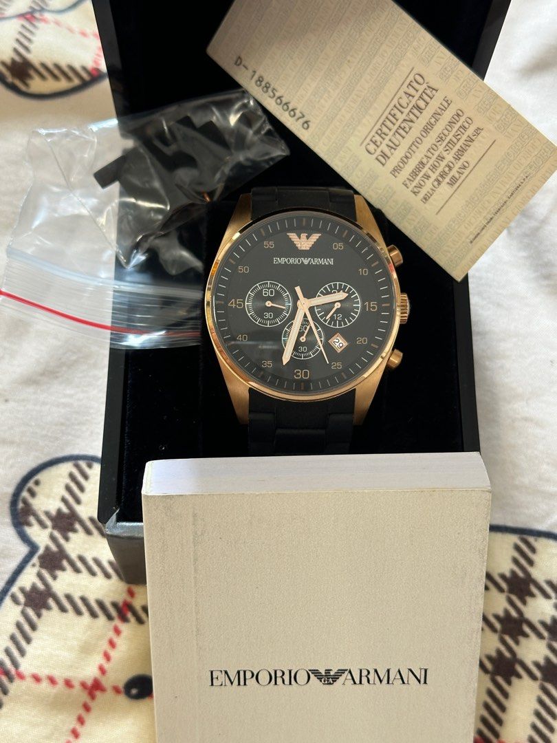 Emporio Armani AR5905 Chronograph Sportivo Watch Luxury Watches on Carousell