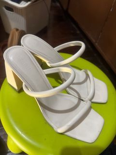 F21 White Heels/Sandals