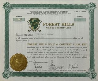 Forest Hills Golf shares