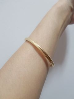 FROM ABROAD: Classy/ Elegant Solid Gold Cuff-like Bracelet/ Bangle - A235 Bangles Bracelets