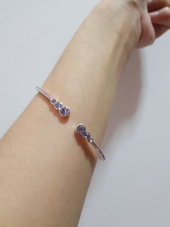FROM ABROAD: Rose Gold Cuff -like bracelet with lilac / lavender studs -A273 Bangle Bangles Bracelets