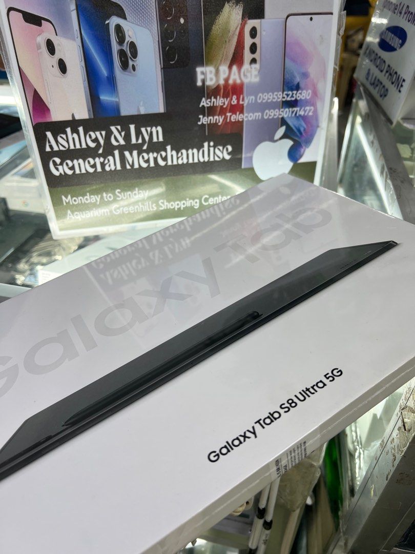 Galaxy Tab. S8 Ultra 5g (Category: Android) located in San Juan City. Submitted by AshleyandLynGeneralmerchandise (Listing ID 1299756848, Image 3). Description: We accept trade in Credit card / Home Credit Shipping Meet ups / Delivery Fb page: Ashley & Lyn.