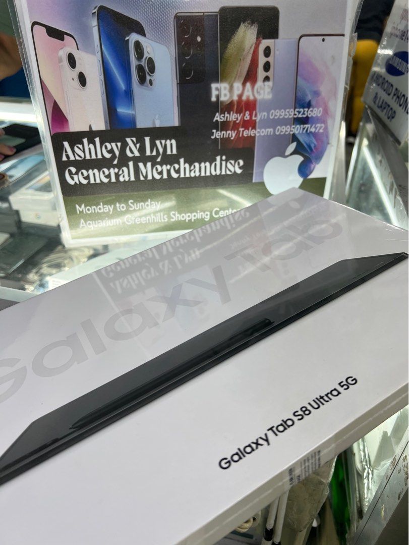 Galaxy Tab. S8 Ultra 5g (Category: Android) located in San Juan City. Submitted by AshleyandLynGeneralmerchandise (Listing ID 1299756848, Image 2). Description: We accept trade in Credit card / Home Credit Shipping Meet ups / Delivery Fb page: Ashley & Lyn.