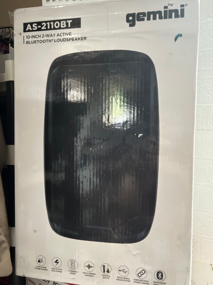 GEMINI AS-2110BT 1000 WATT (Category: Soundbars, Speakers & Amplifiers) located in Quezon City. Submitted by graciespreloves (Listing ID 1299683202, Image 3). Description: ‼️NEGOTIABLE FOR FAST DEAL ‼️ All good and working. RFS: upgrade Extremely compact and lightweight with a large sound, the Gemini AS-2110BT lets you stream Bluetooth audio or play back music with the built-in media player. Perfect sound for your performance With 1000 Watt Class