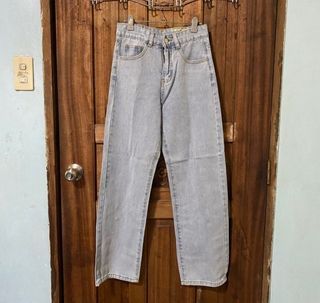 Girl Almighty Light Washed Straight Wide Leg Baggy Jeans