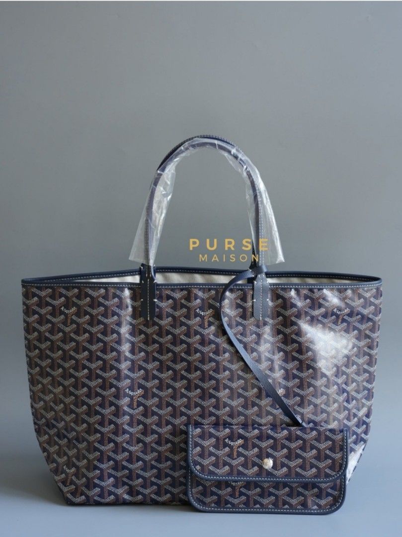 バッグ Goyard SAC SAINT LOUIS PM BLEU MARINE GOYARD Saint Louis PM Tote Bag Pouch Navy Marine Canvas