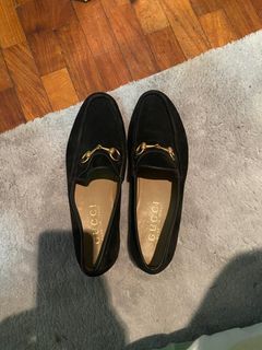 Gucci black suede loafers