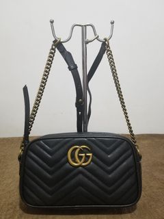 Gucci Marmont Siling Bag Genuine Leather